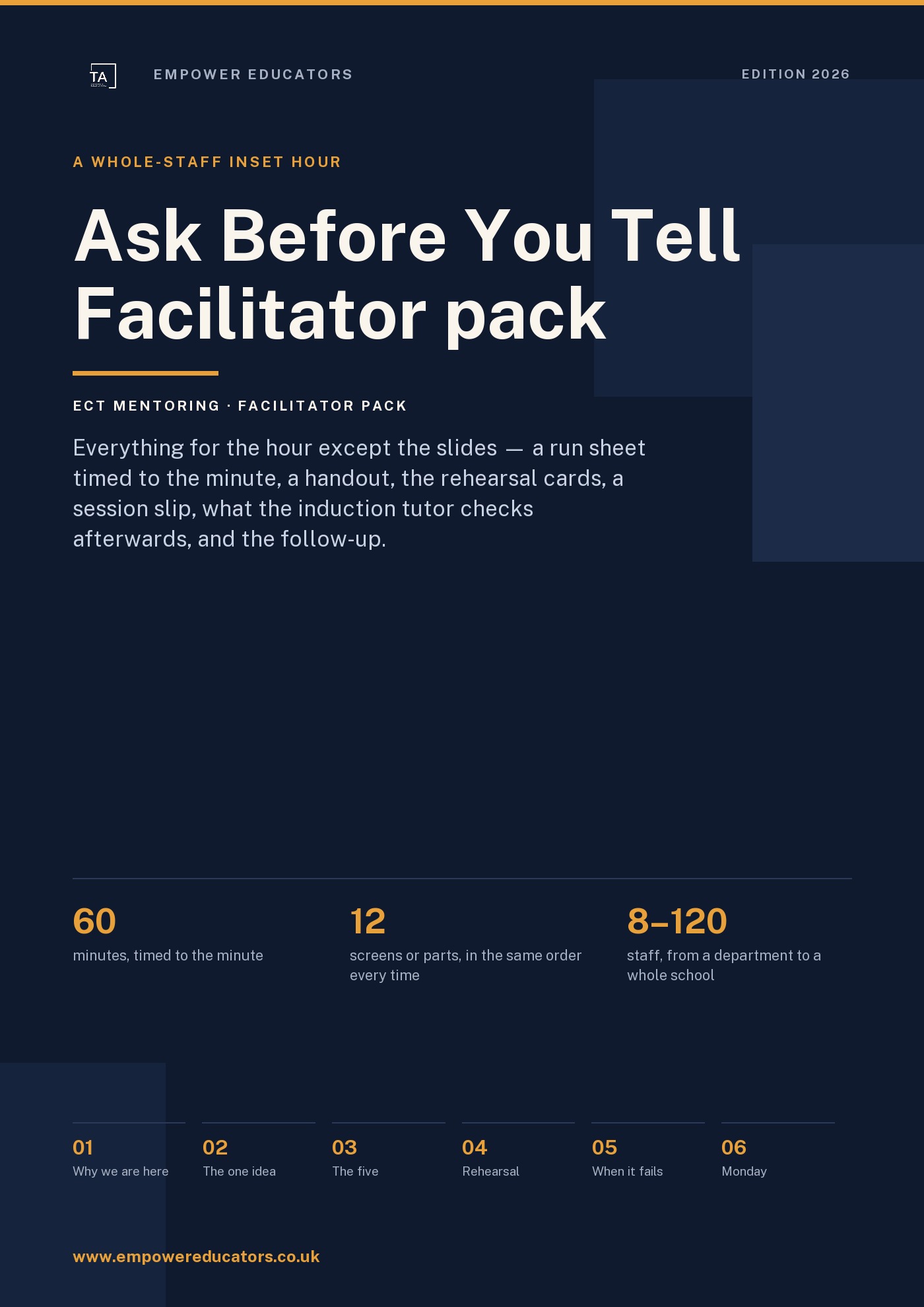 Cover of Ask Before You Tell — Facilitator pack