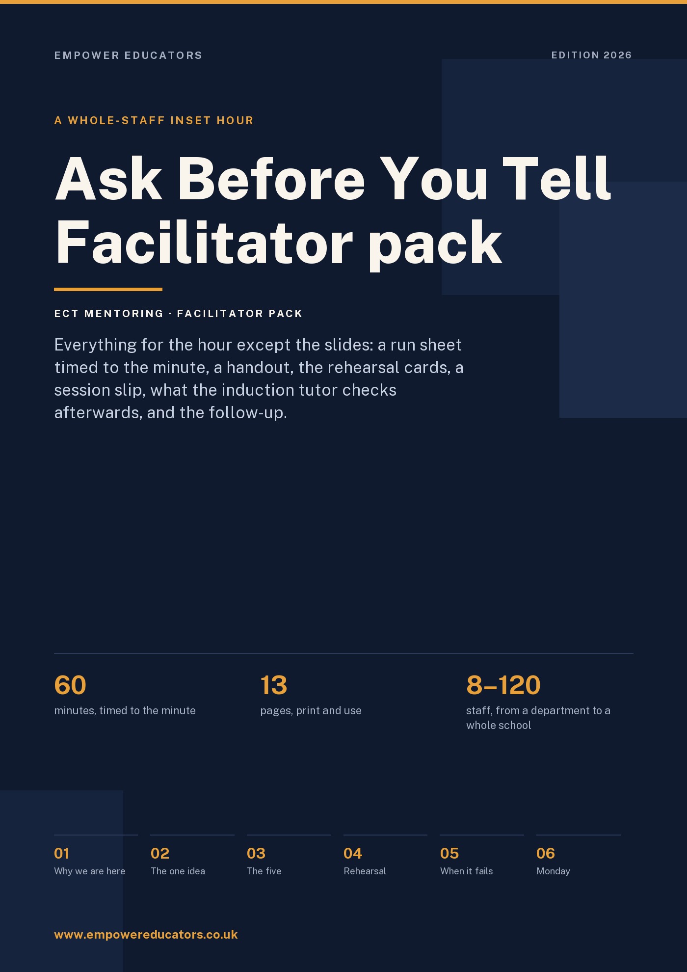 Cover of Ask Before You Tell — Facilitator pack