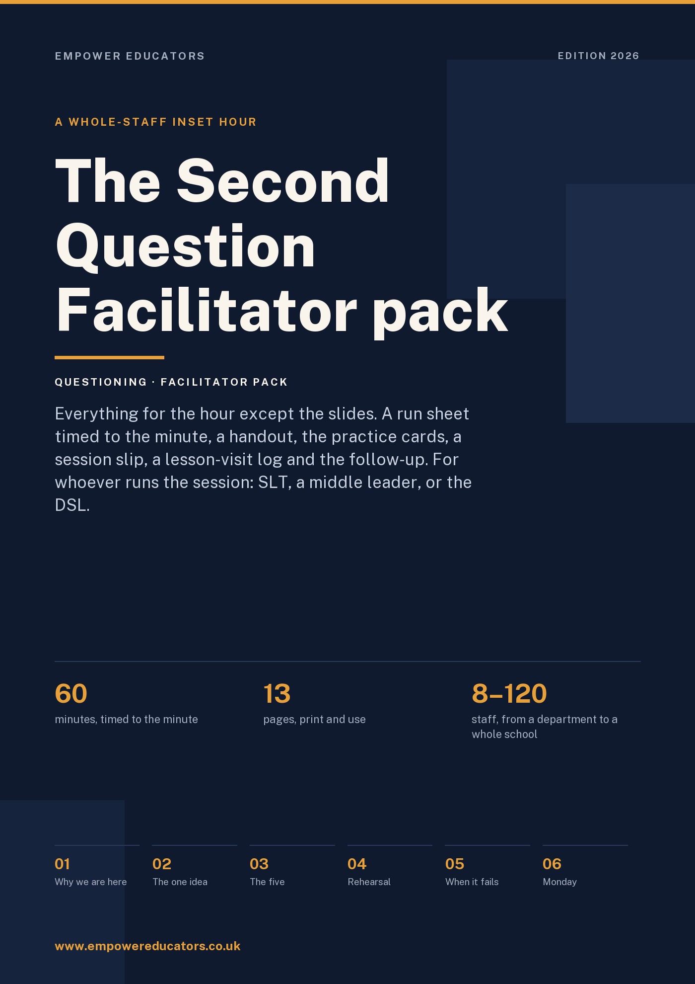 Cover of The Second Question — Facilitator pack