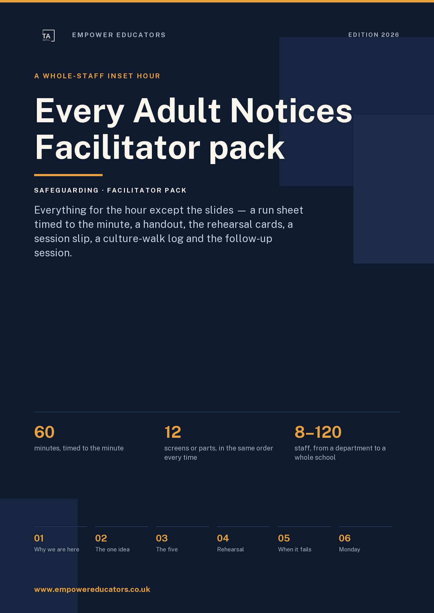 Cover of Every Adult Notices — Facilitator pack