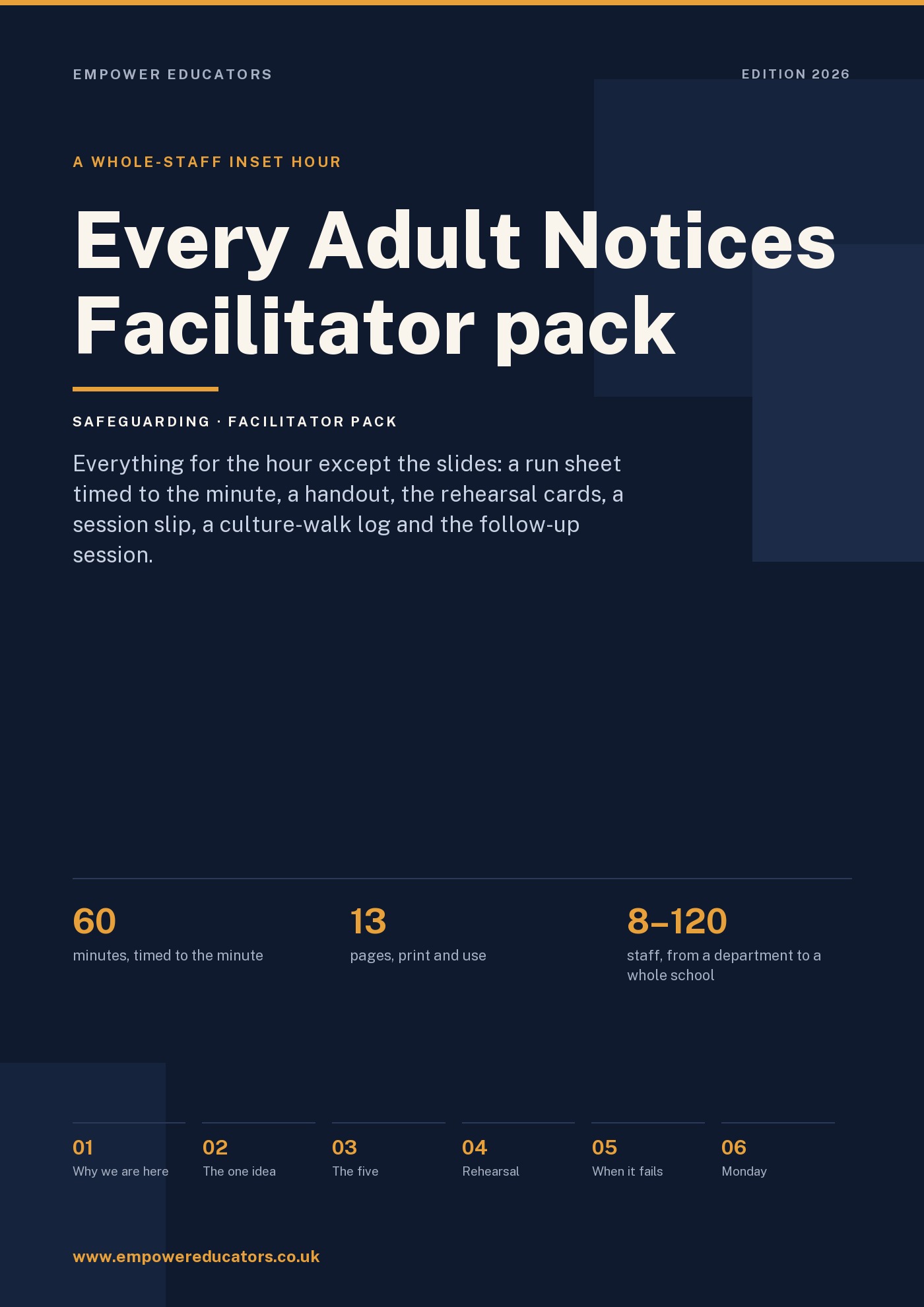 Cover of Every Adult Notices — Facilitator pack