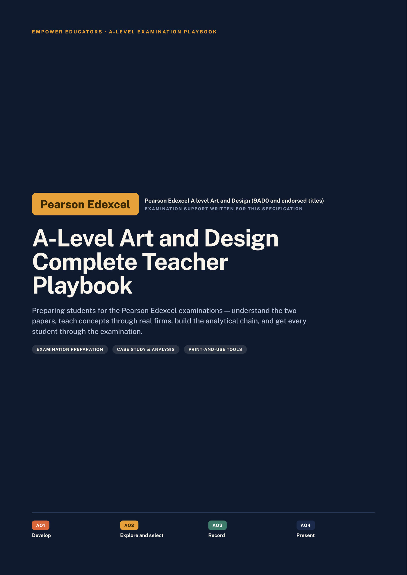 Cover of A Level Art & Design — Pearson Edexcel