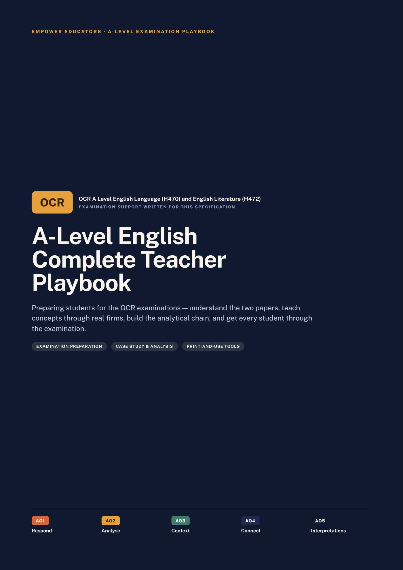 Cover of A Level English — OCR