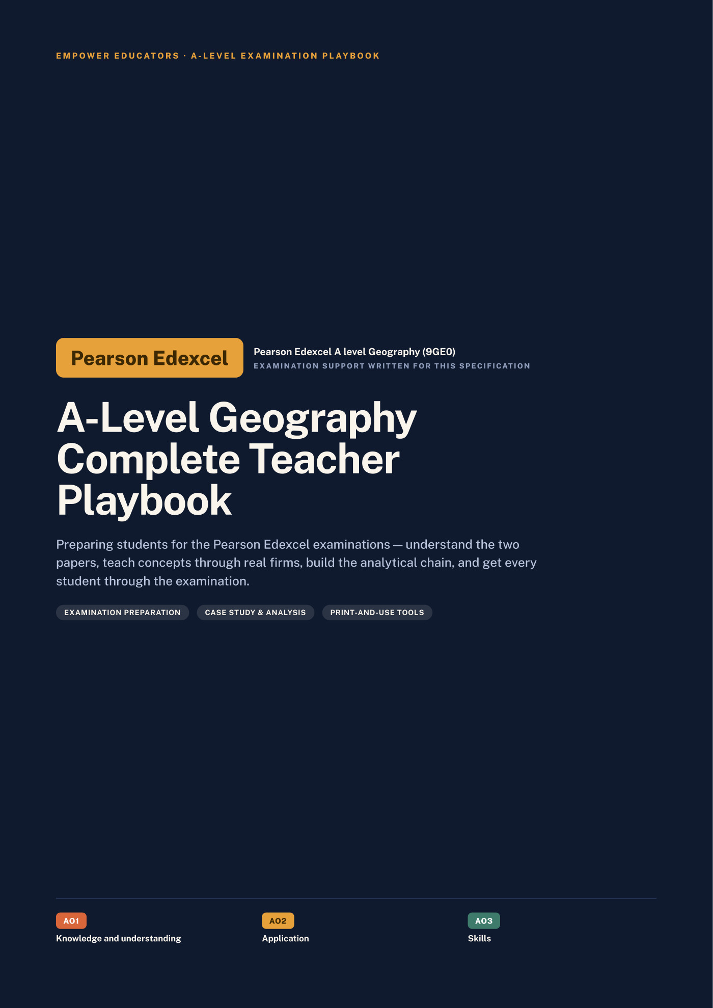 Cover of A Level Geography — Pearson Edexcel