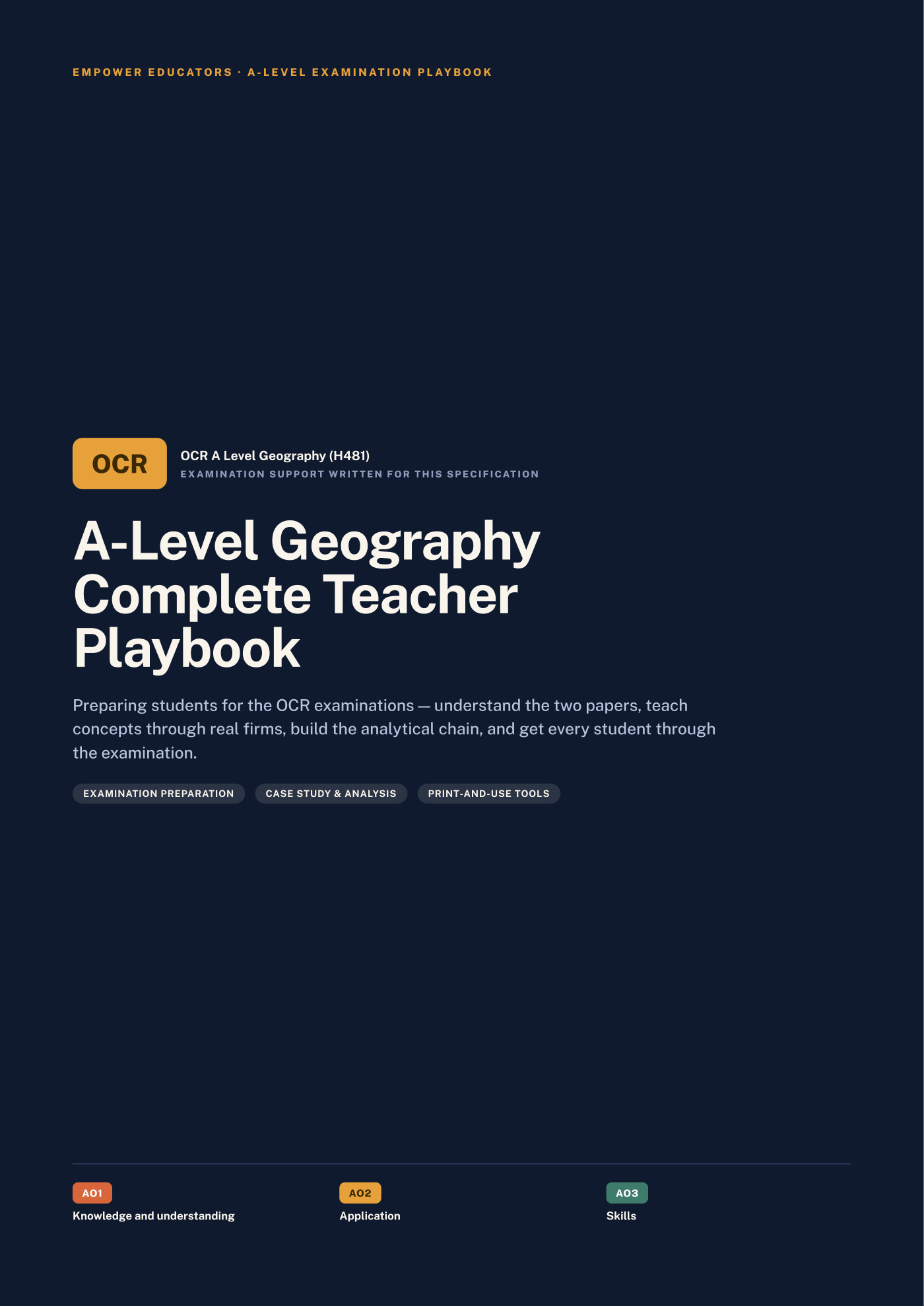 Cover of A Level Geography — OCR