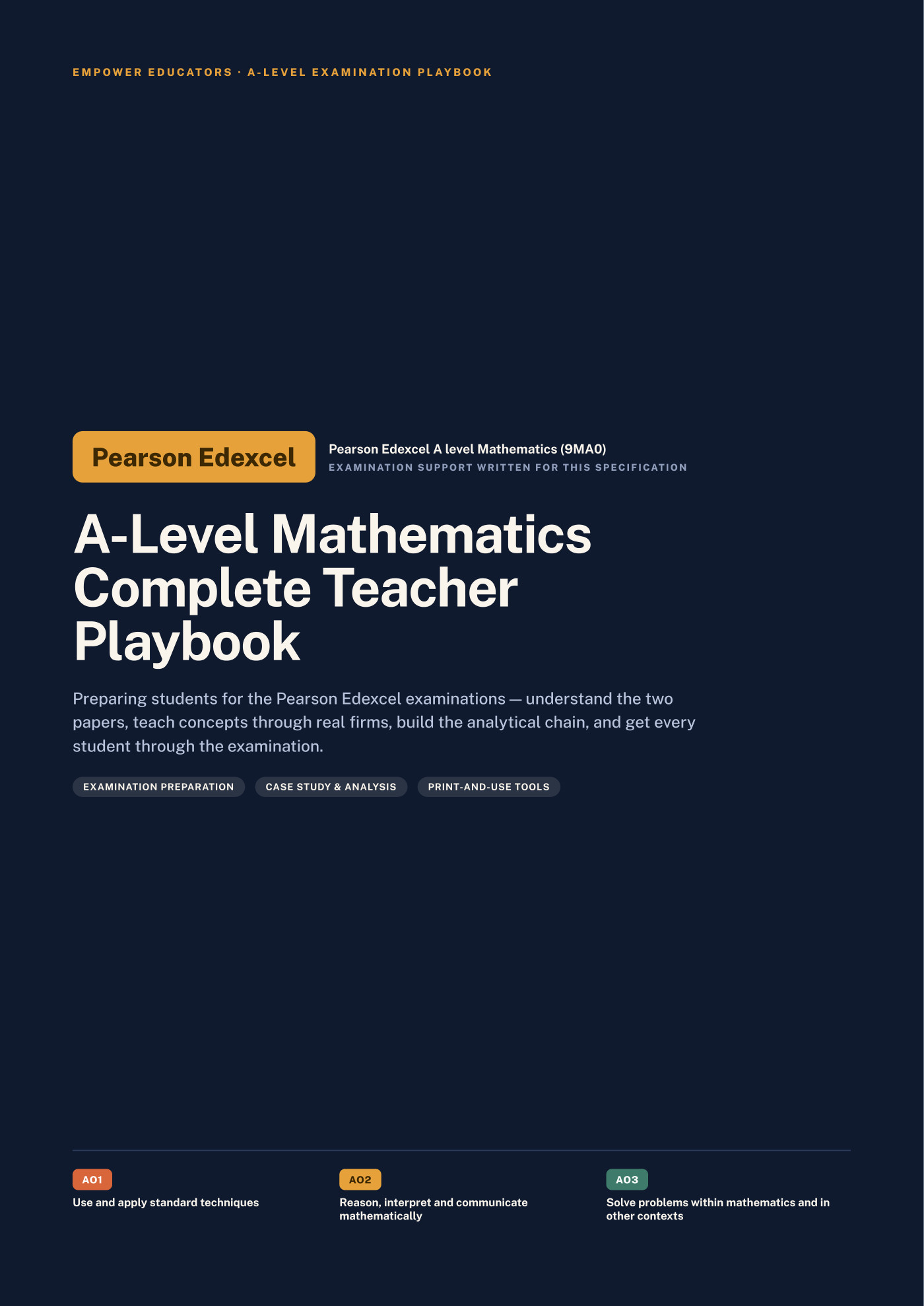 Cover of A Level Mathematics — Pearson Edexcel