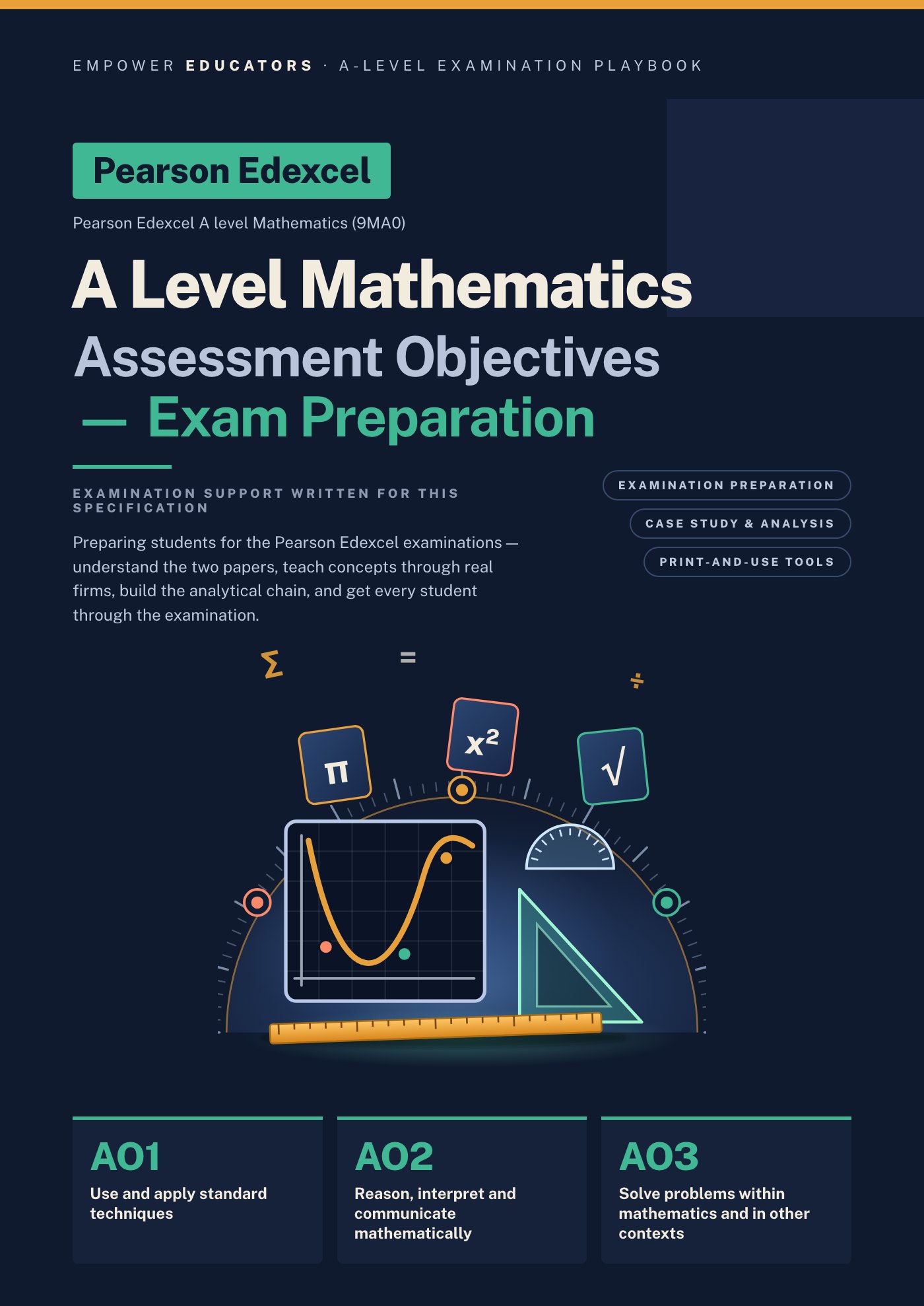 Cover of Pearson Edexcel A Level Mathematics Assessment Objectives — Exam Preparation
