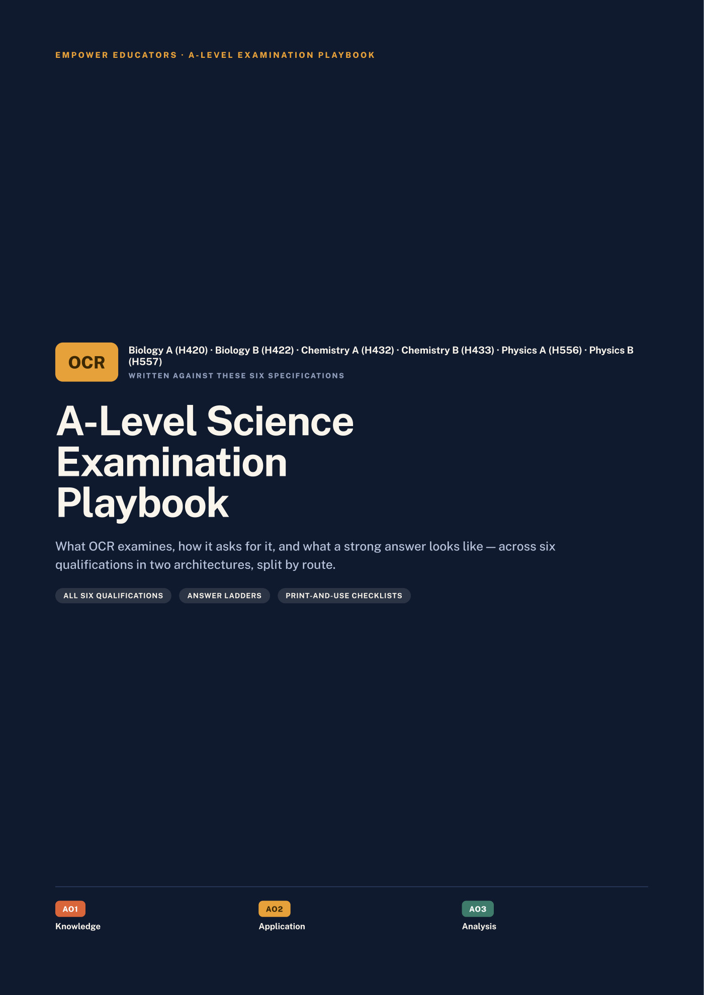 Cover of A Level Science — OCR