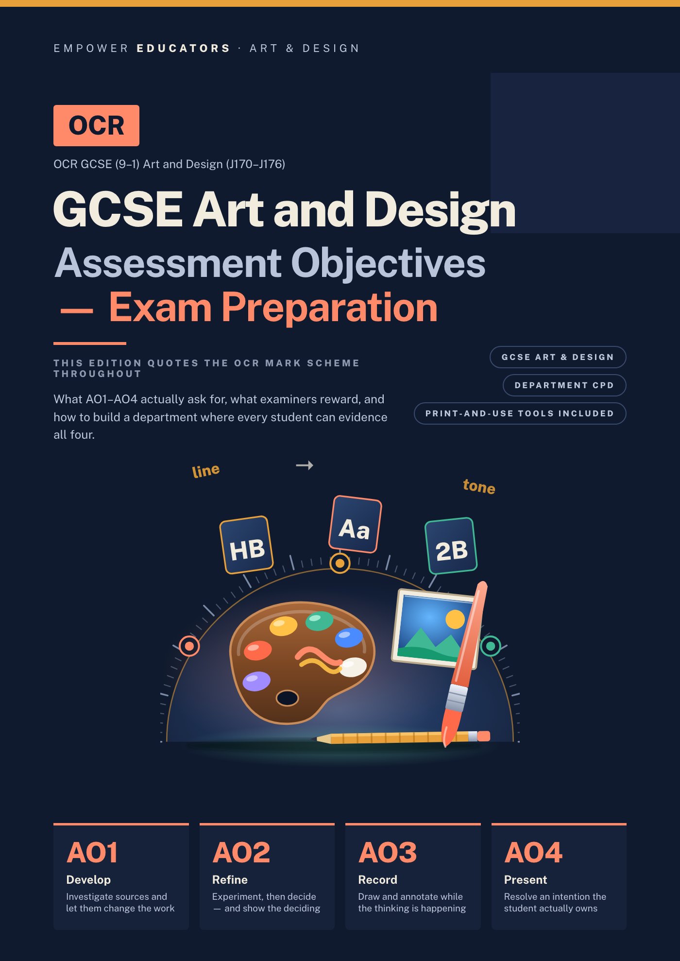 Cover of OCR GCSE Art and Design Assessment Objectives — Exam Preparation