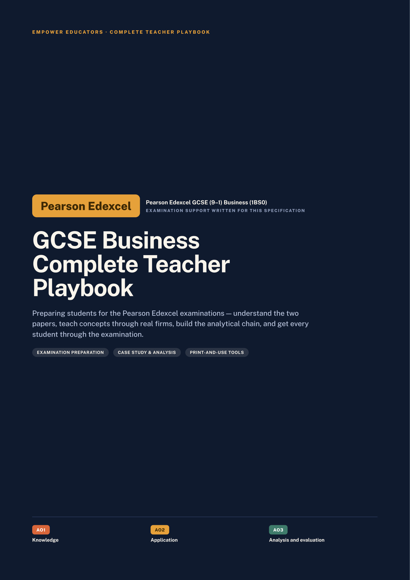 Cover of GCSE Business — Pearson Edexcel