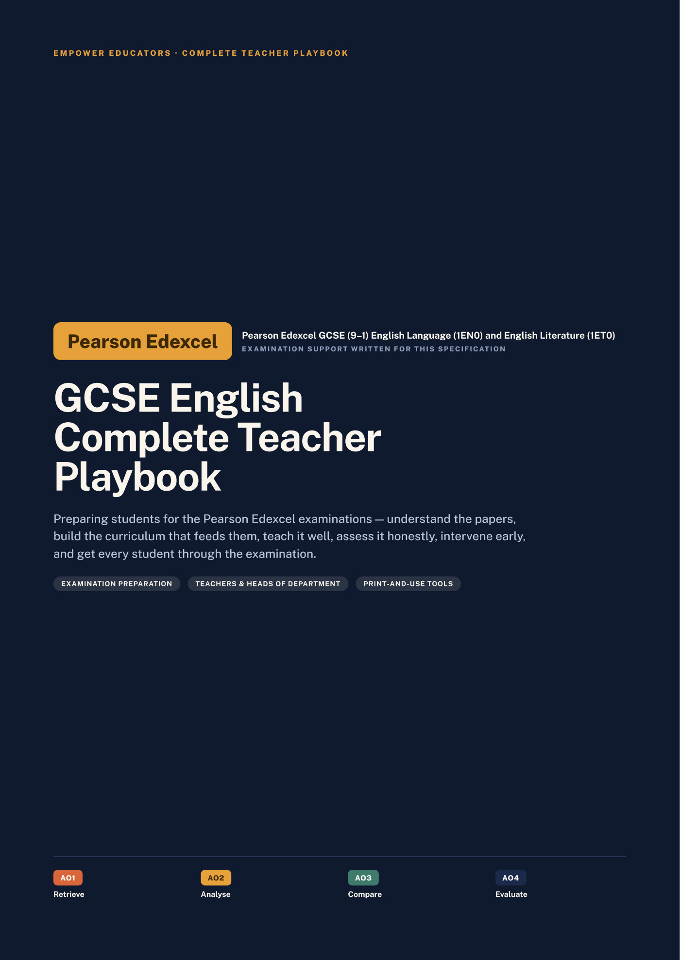 Cover of GCSE English — Pearson Edexcel