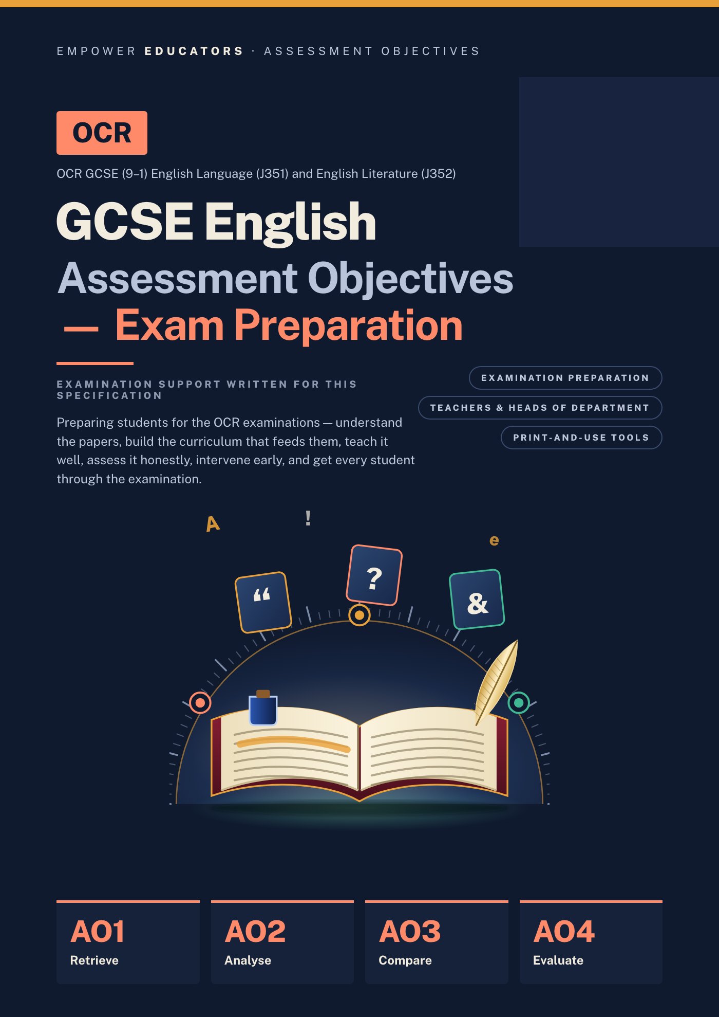 Cover of OCR GCSE English Assessment Objectives — Exam Preparation