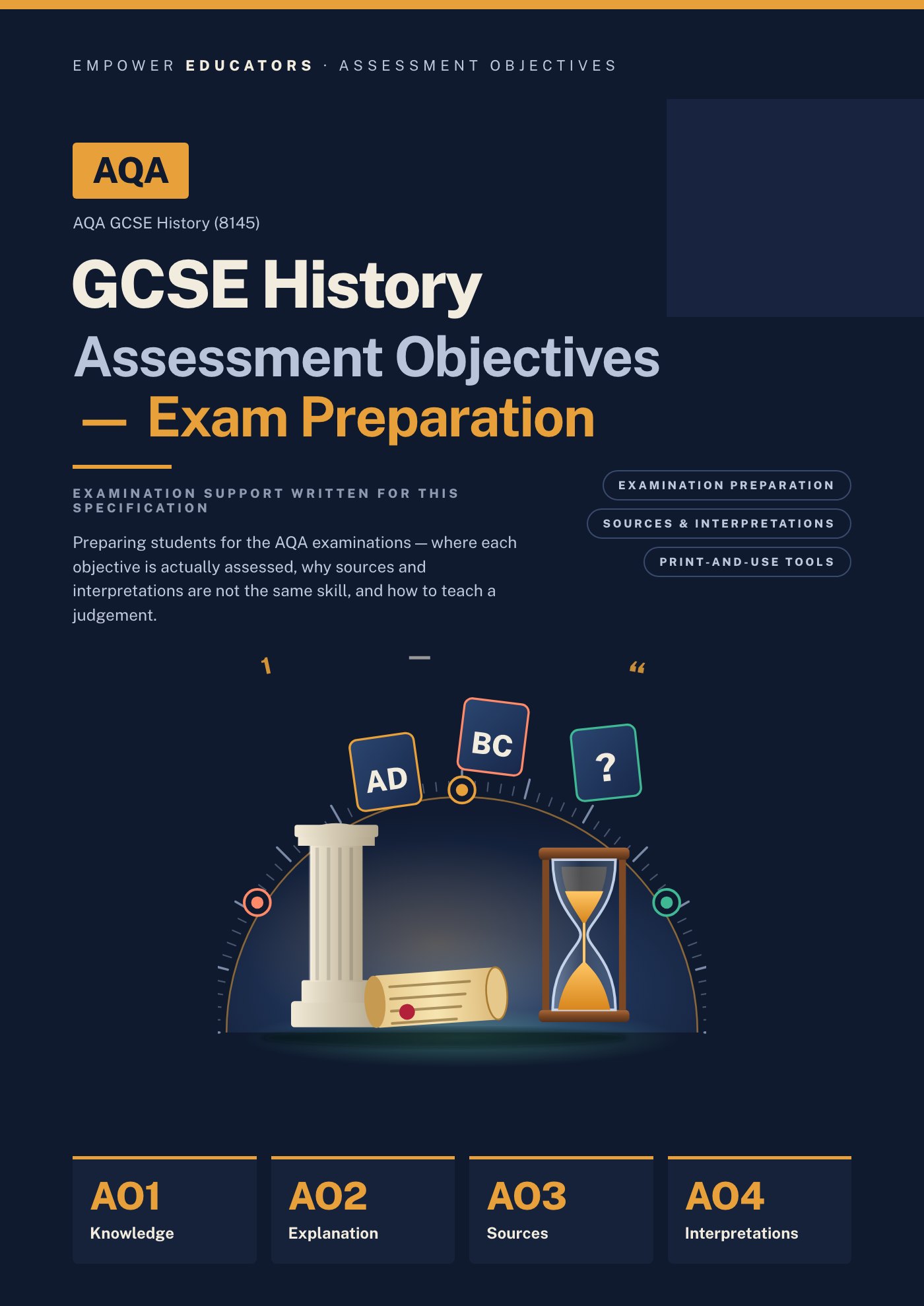 Cover of AQA GCSE History Assessment Objectives — Exam Preparation