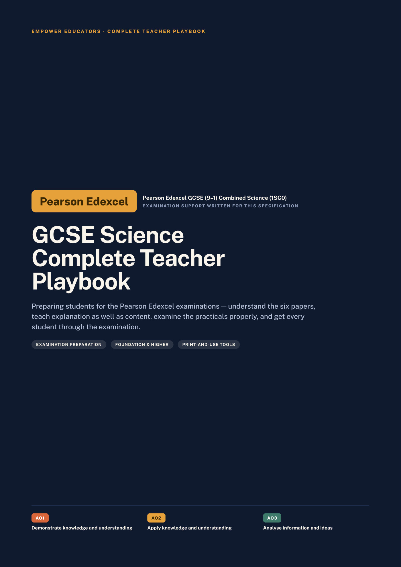 Cover of GCSE Science — Pearson Edexcel