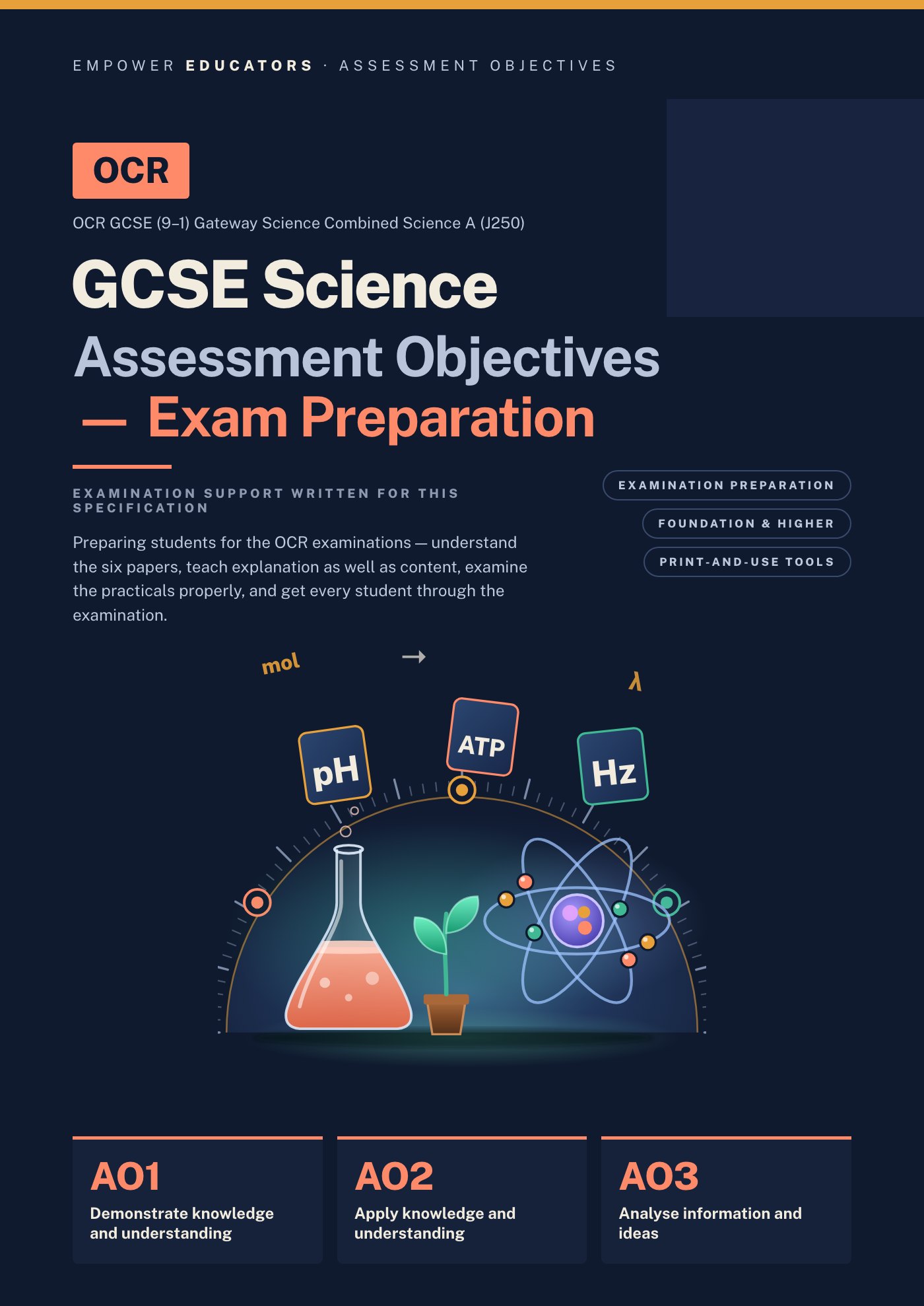 Cover of OCR GCSE Science Assessment Objectives — Exam Preparation