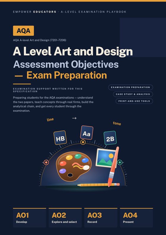 Cover of AQA A Level Art and Design Assessment Objectives — Exam Preparation
