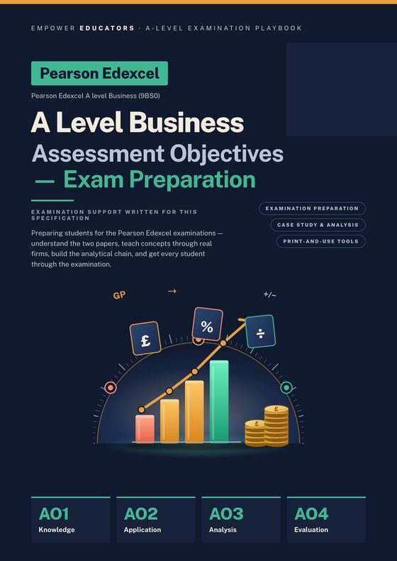 Cover of Pearson Edexcel A Level Business Assessment Objectives — Exam Preparation