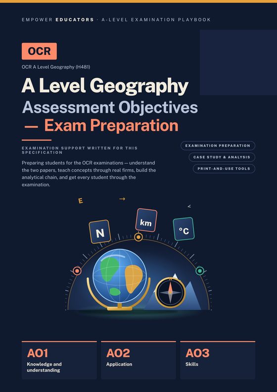 Cover of OCR A Level Geography Assessment Objectives — Exam Preparation