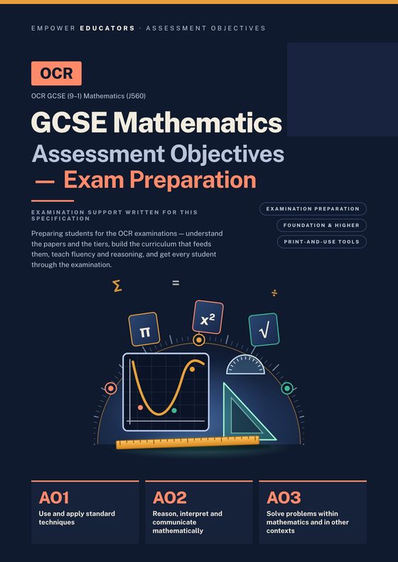 Cover of OCR GCSE Mathematics Assessment Objectives — Exam Preparation