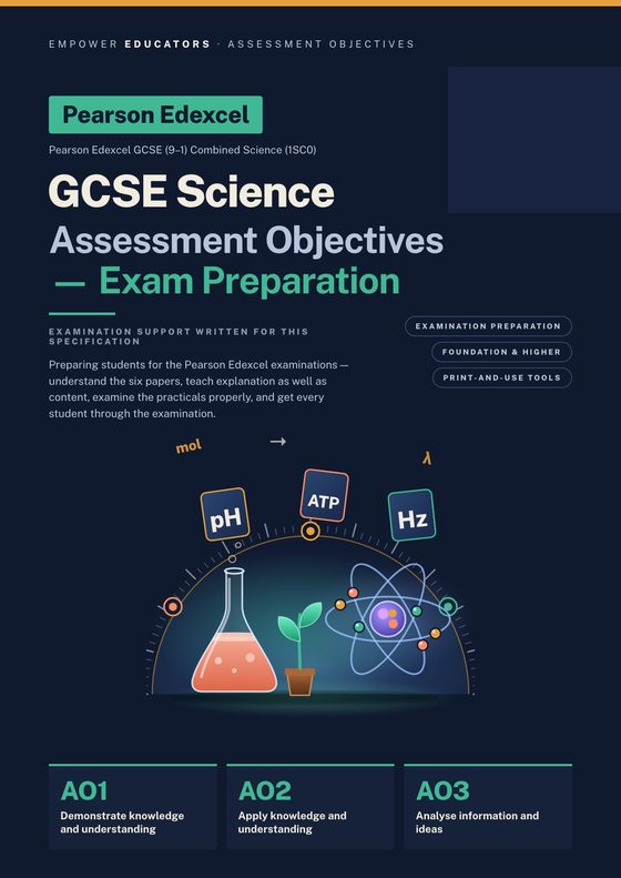Cover of Pearson Edexcel GCSE Science Assessment Objectives — Exam Preparation