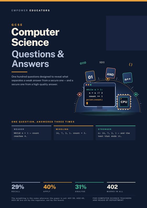 Cover of GCSE Computer Science Questions & Answers