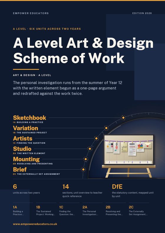 Cover of A Level Art & Design Scheme of Work