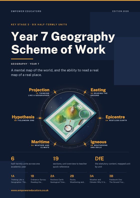Cover of Year 7 Geography Scheme of Work