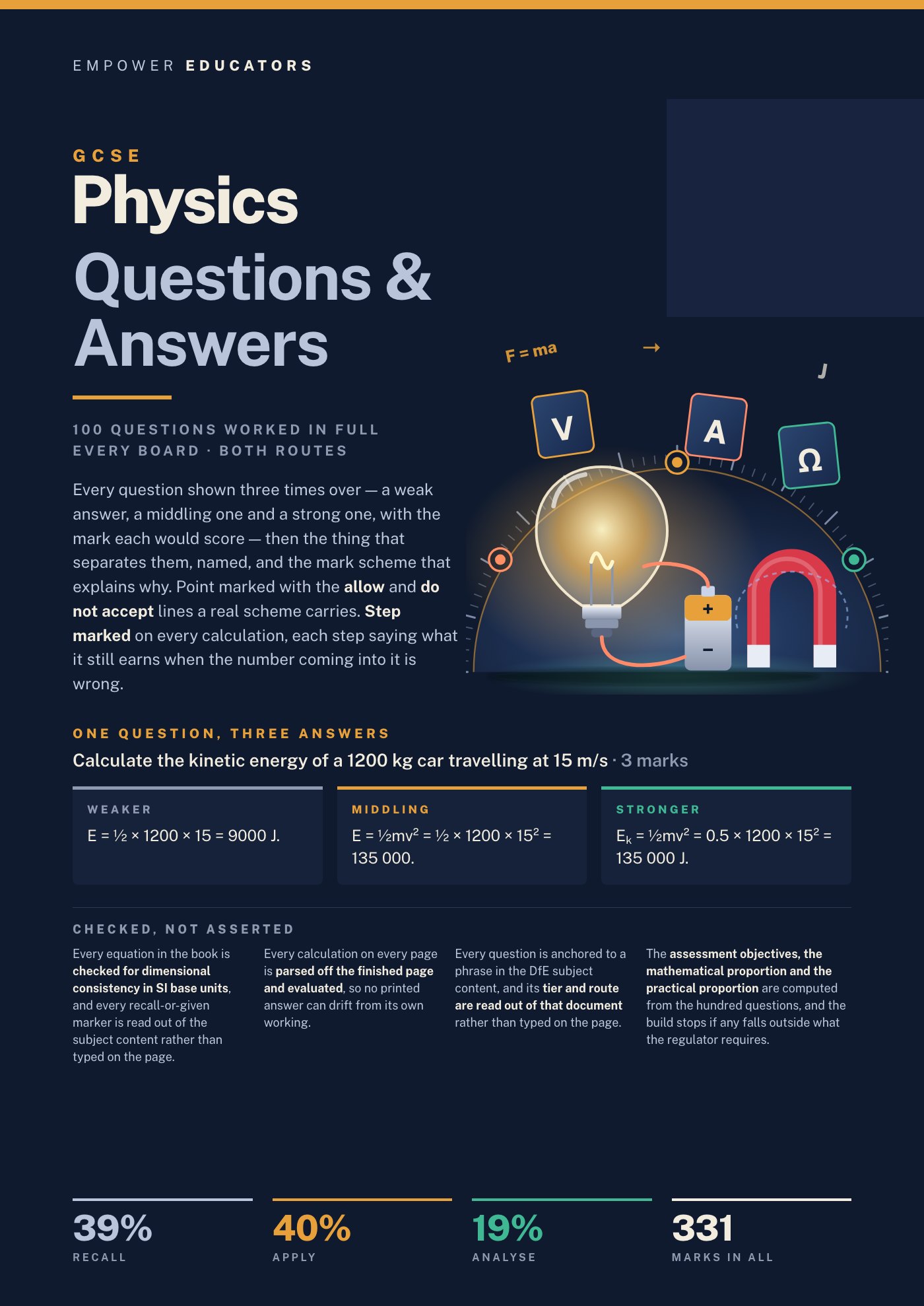 Cover of GCSE Physics Questions & Answers