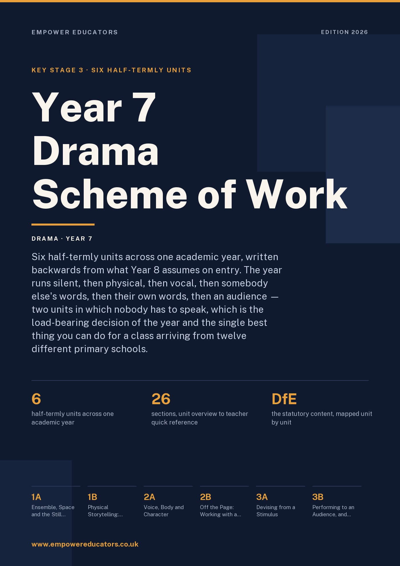 Cover of Year 7 Drama Scheme of Work