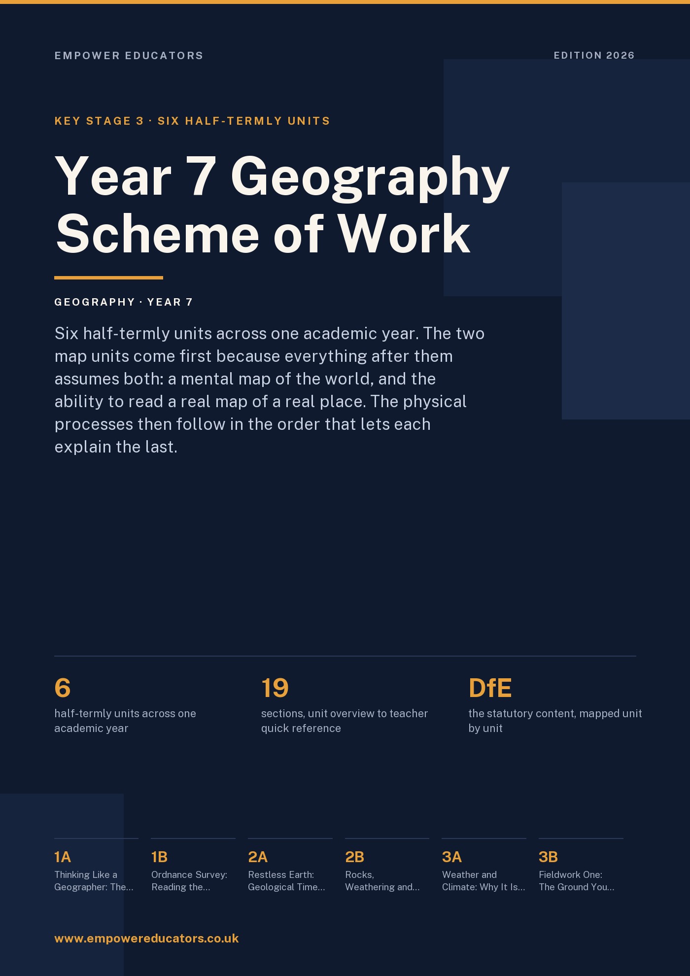 Cover of Year 7 Geography Scheme of Work