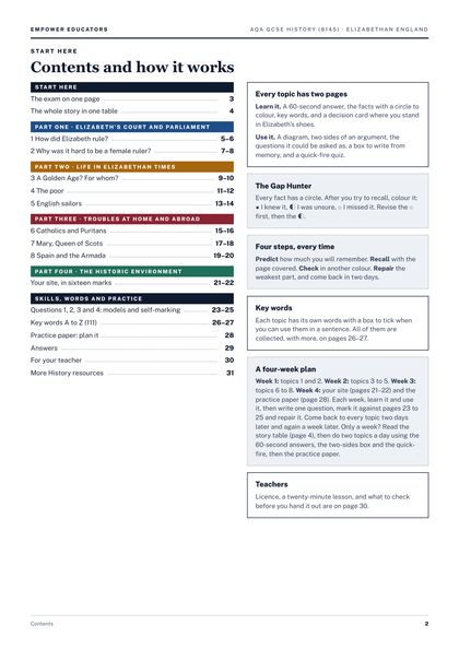 Page 2 of the guide: Contents