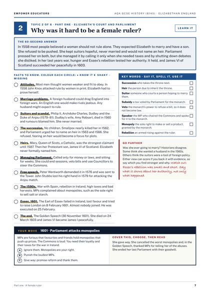 Page 7 of the guide: Topic 2: Learn it
