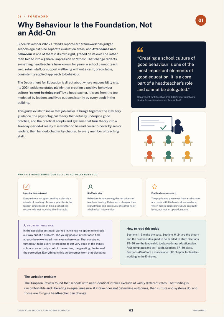 Page 3 of Calm Classrooms, Confident Schools