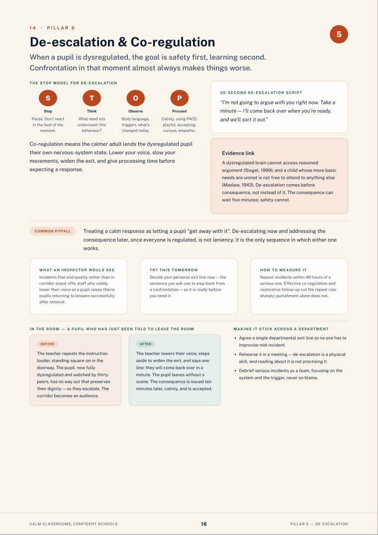 Page 16 of Calm Classrooms, Confident Schools
