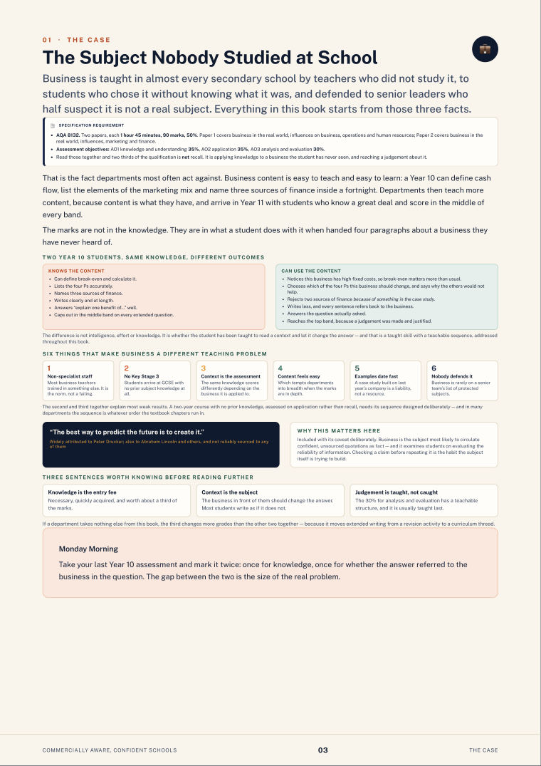 Page 3 of Commercially Aware, Confident Schools