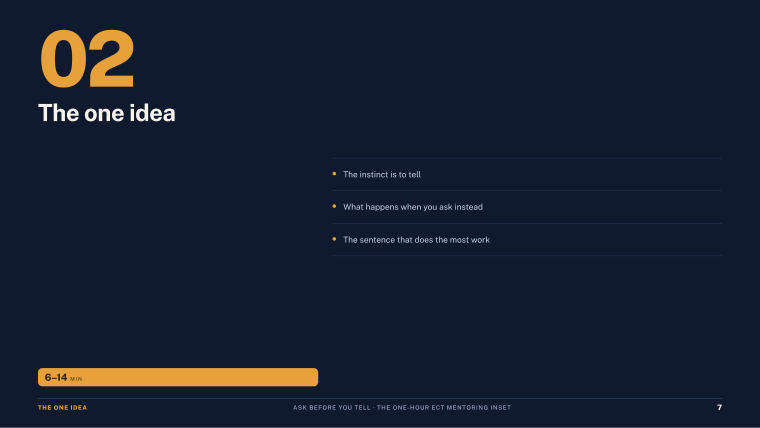 Page 7 of Ask Before You Tell — Slide deck