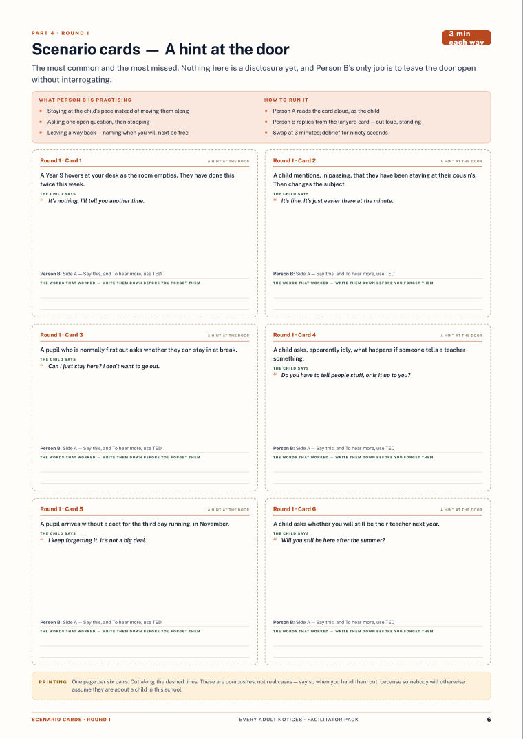 Page 6 of Every Adult Notices — Facilitator pack