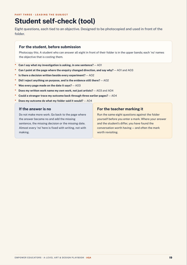 Page 19 of A Level Art & Design — AQA