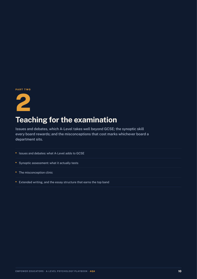 Research methods and mathematics · AQA A Level Psychology Assessment Objectives — Exam Preparation, page 10