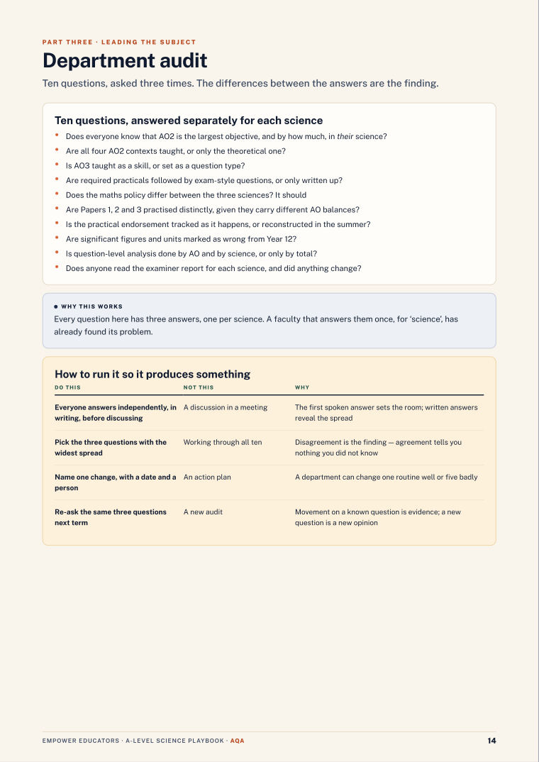 Page 14 of A Level Science — AQA