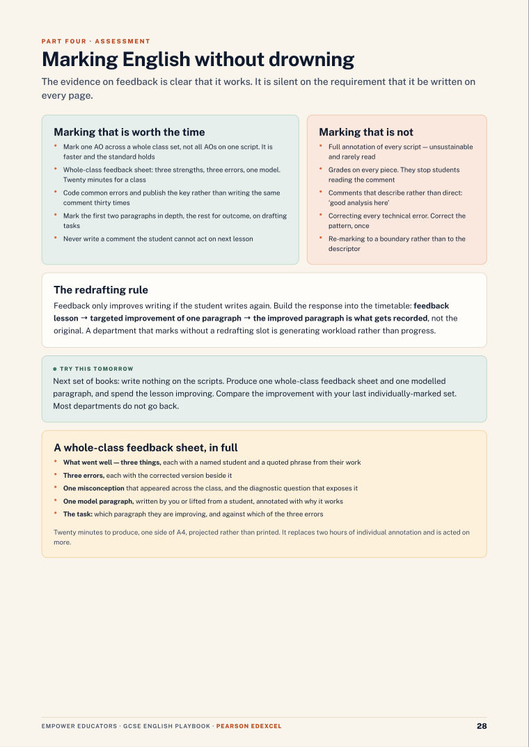 Page 28 of GCSE English — Pearson Edexcel