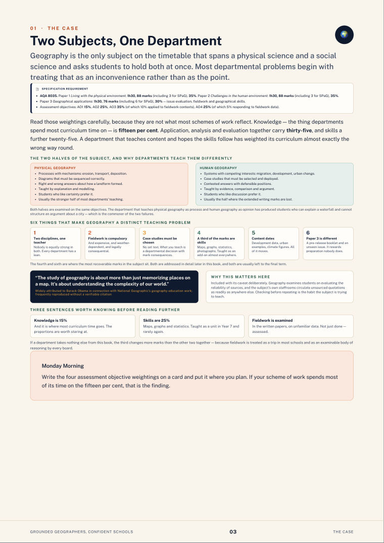 Page 3 of Grounded Geographers, Confident Schools