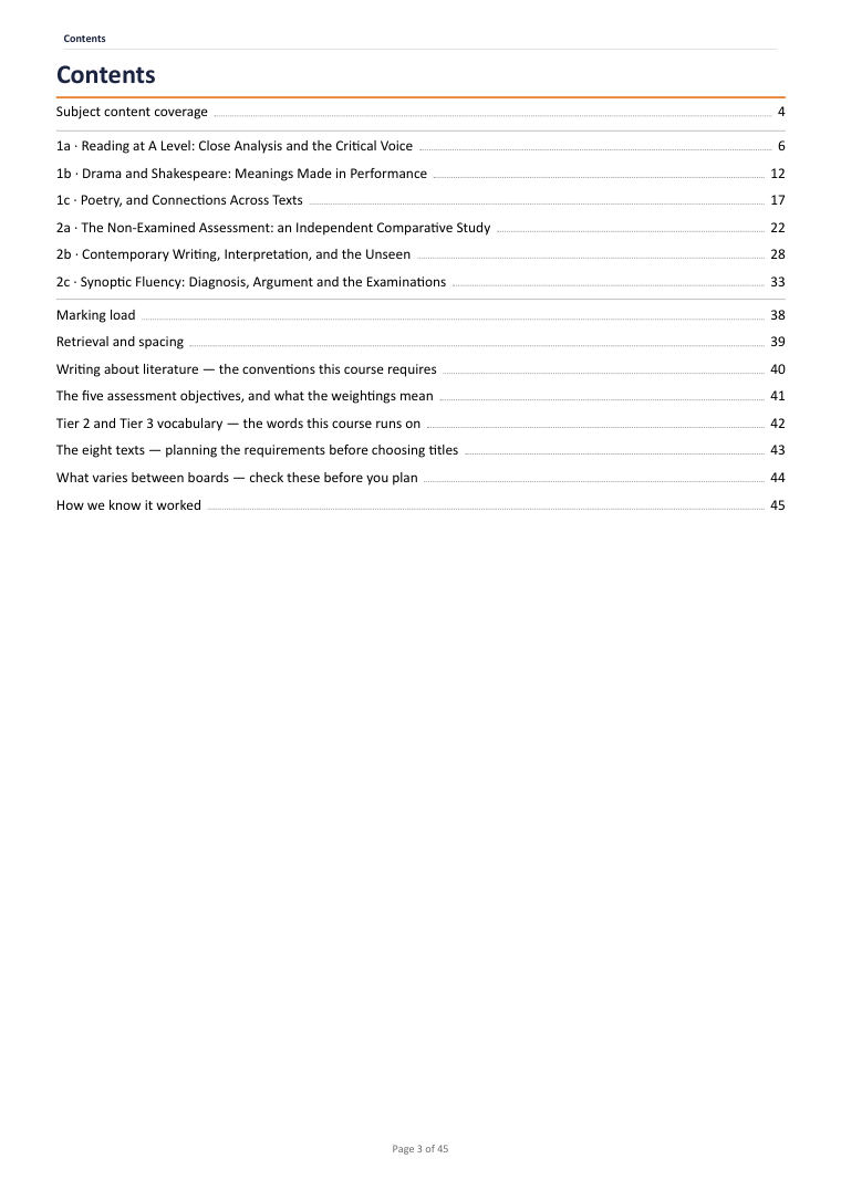 Page 3 of A Level English Literature Scheme of Work