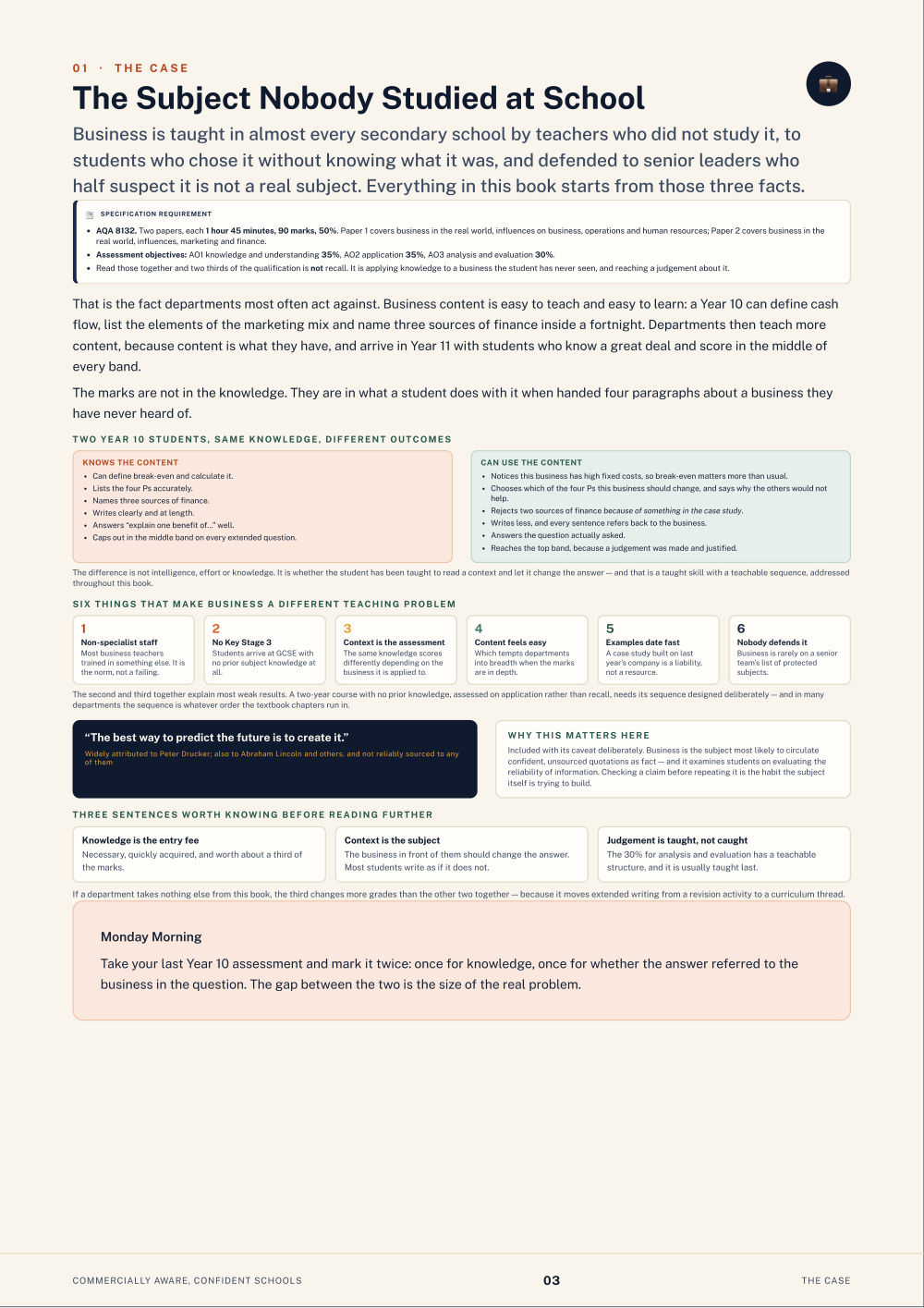 Page 3 of Commercially Aware, Confident Schools