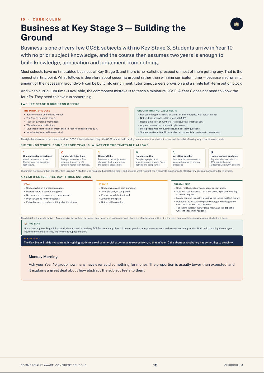 Page 12 of Commercially Aware, Confident Schools