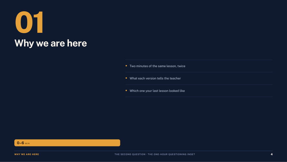 Page 4 of The Second Question — Slide deck