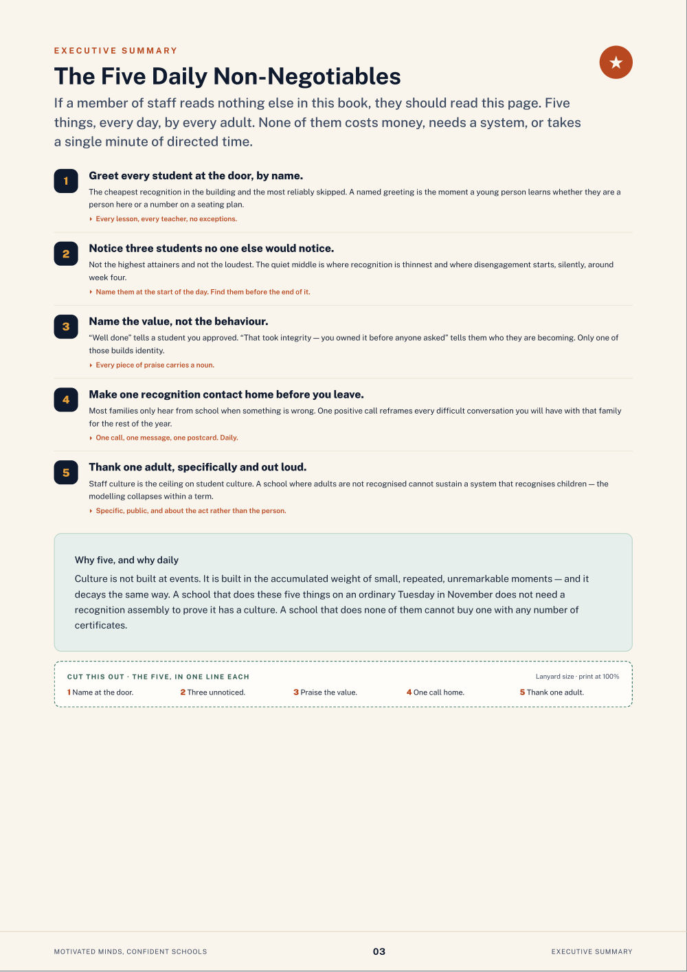 Page 3 of Motivated Minds, Confident Schools