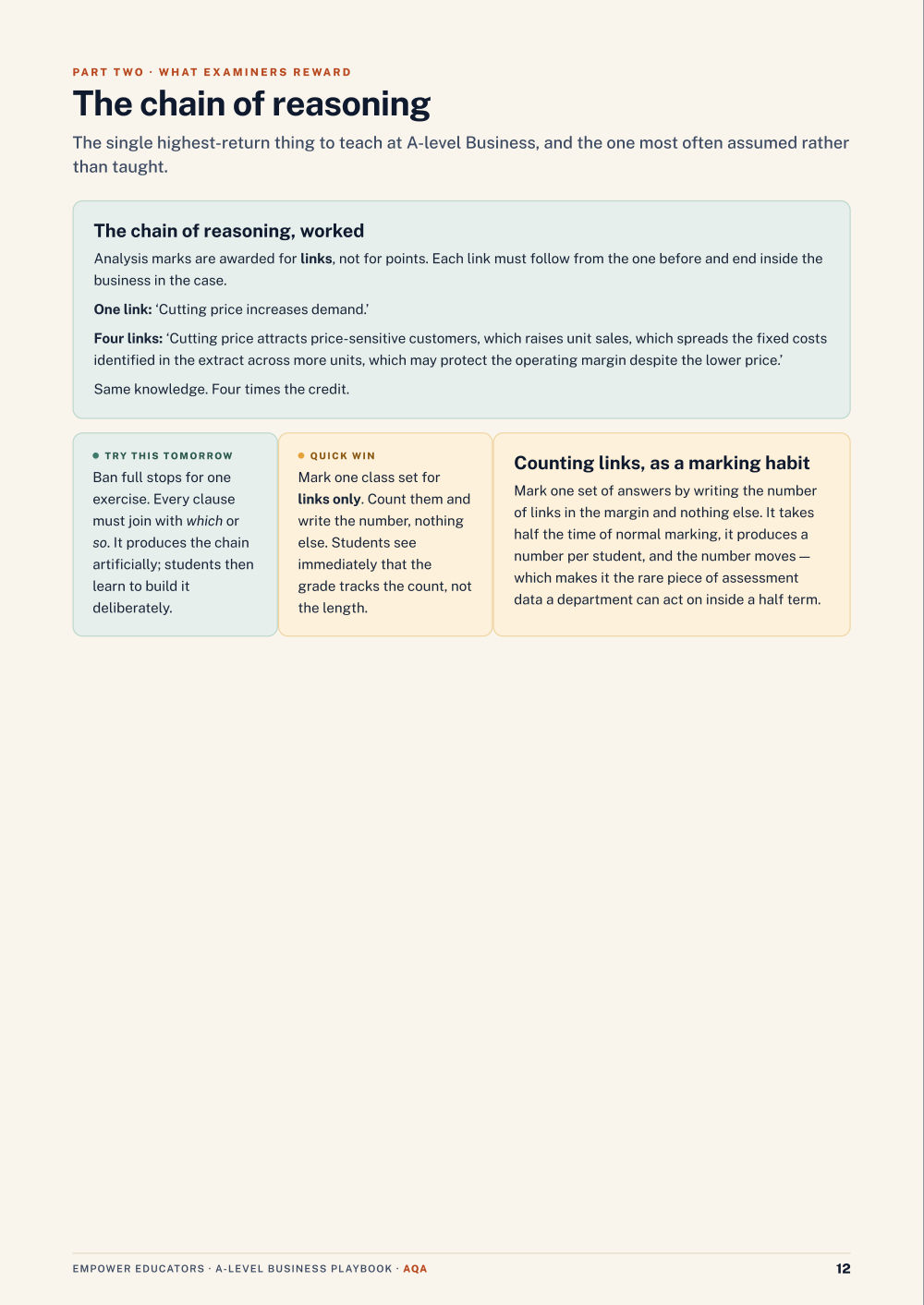 Page 12 of A Level Business — AQA