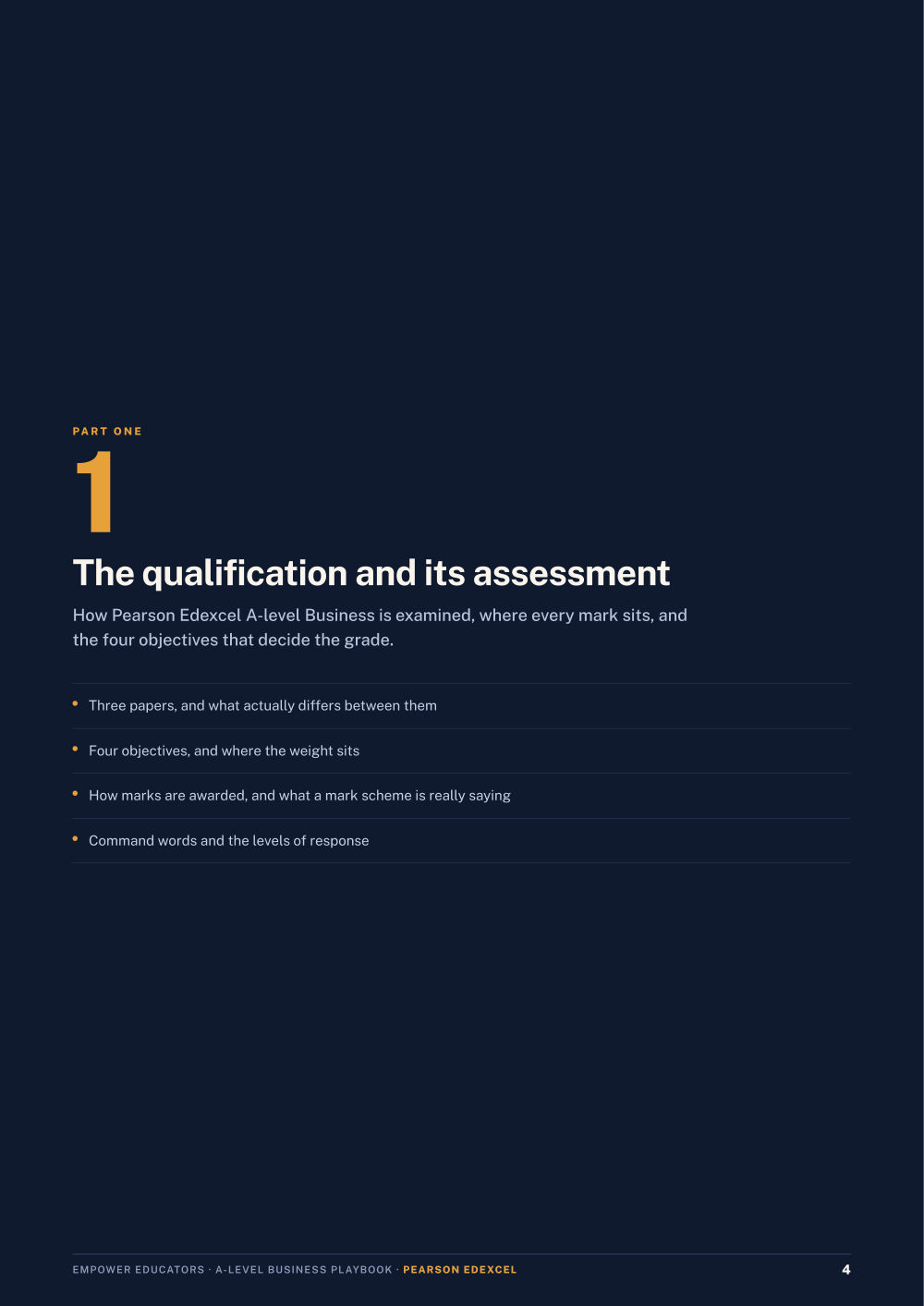 Page 4 of A Level Business — Pearson Edexcel