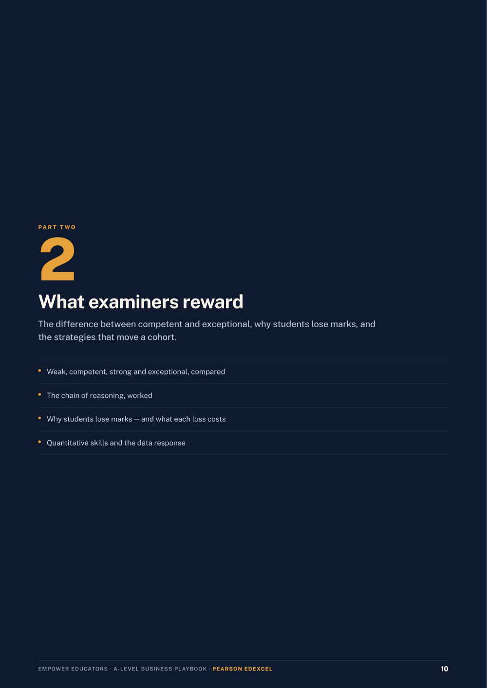 Page 10 of A Level Business — Pearson Edexcel